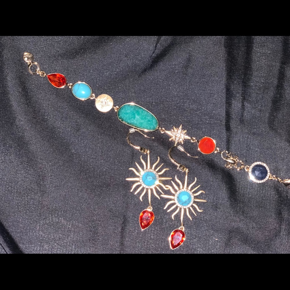 Chloe and Isabel earrings and bracelet set